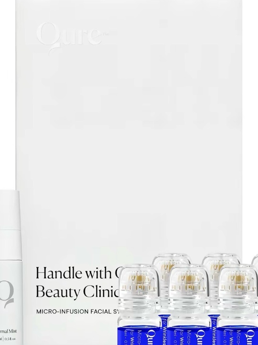Qure  Micro infusion Wrinkle Kit. (6) Wrinkle ampules, (6) Needle Heads(1) Spray